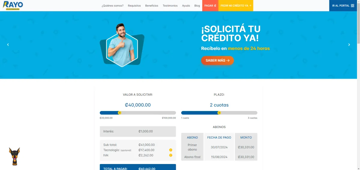 Sitio web con Angular o React