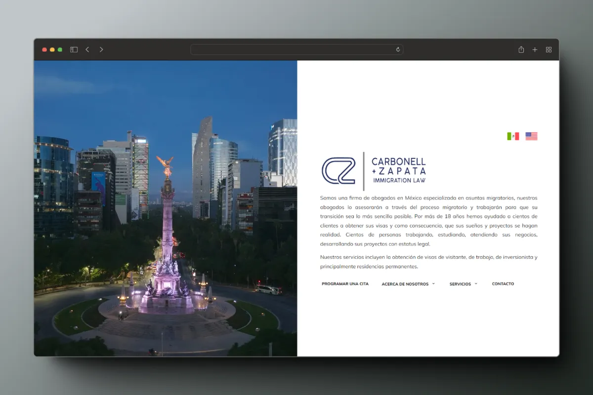 Página web sencilla con buen diseño