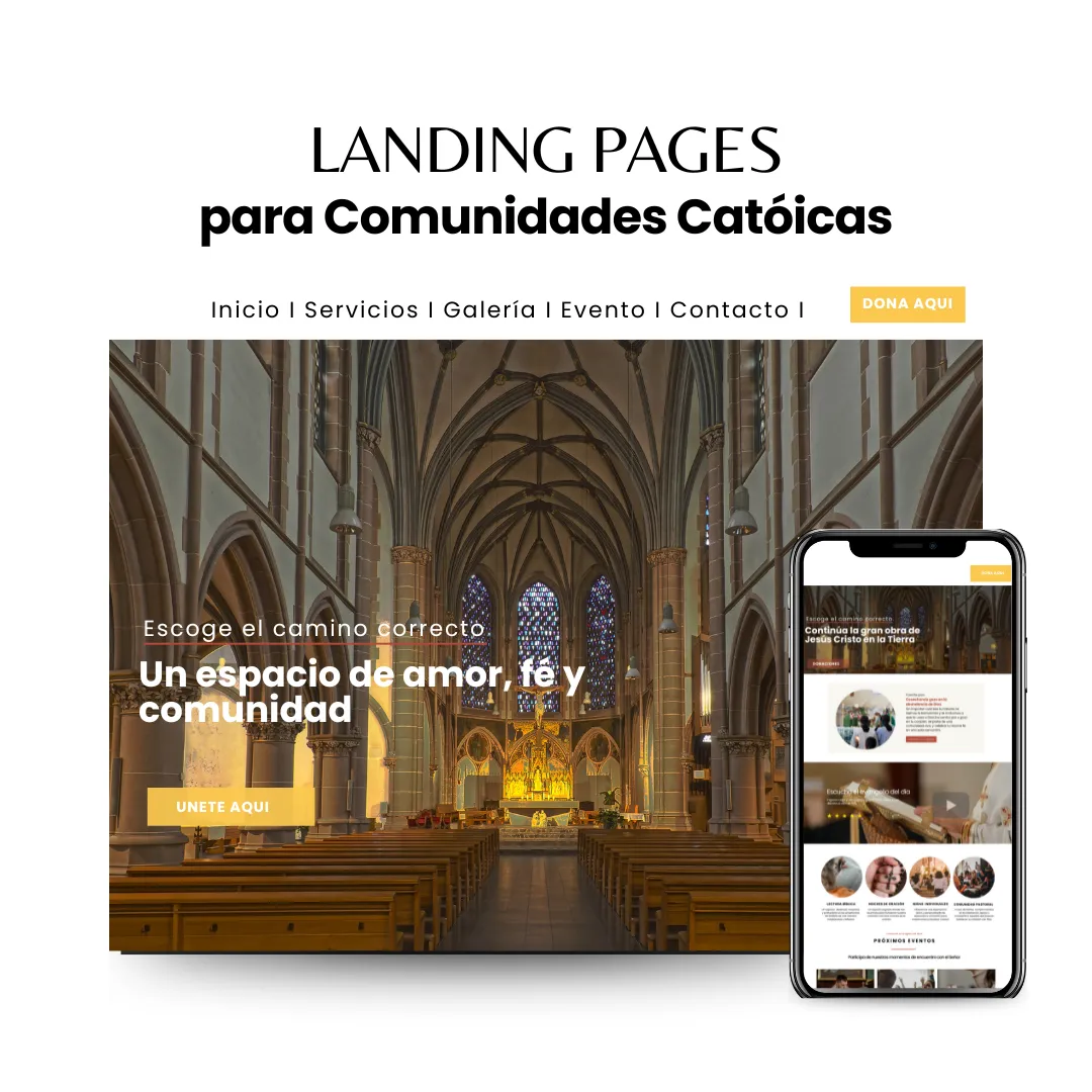 Diseño Landing Page para Comunidades Católicas