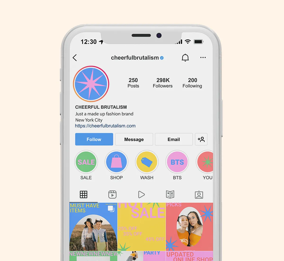 Diseño de posteos y stories para Instagram/Facebook