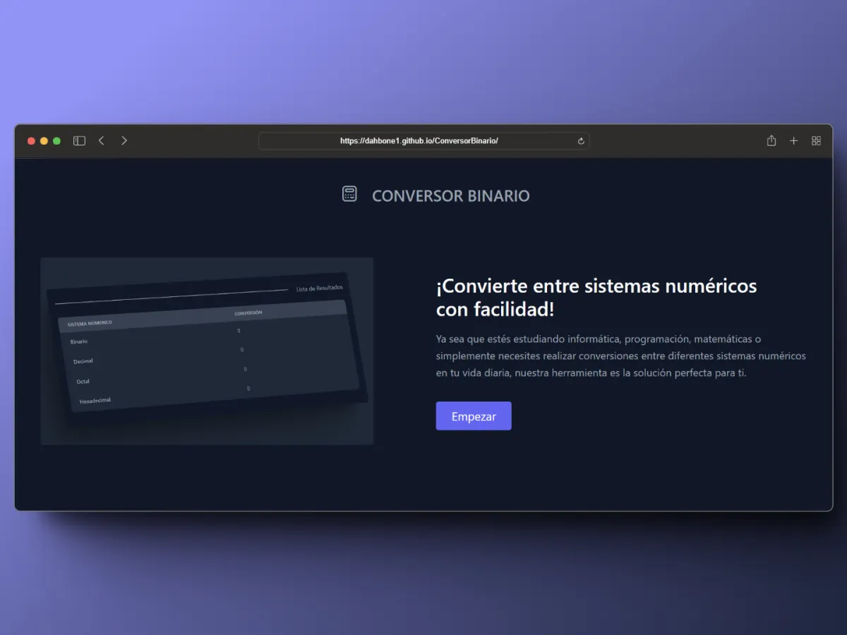Página web sencilla con buen diseño