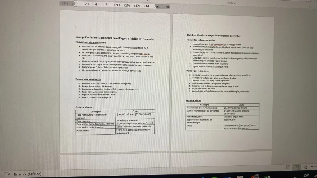 Entrada de datos en Excel, análisis de datos, envió de correos, redaccion de textos en Word.