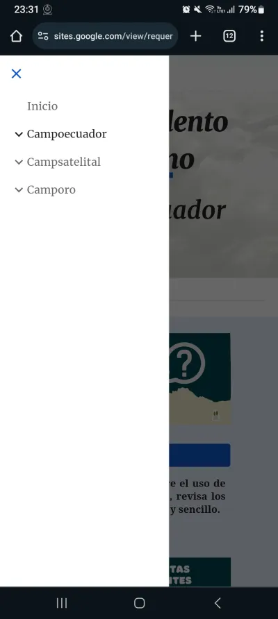 Creación de página web en google sites.