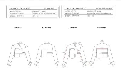 Diseñare la ficha técnica de la prenda que quieras confeccionar