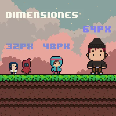 Creare para ti personajes pixel art simples y los animare