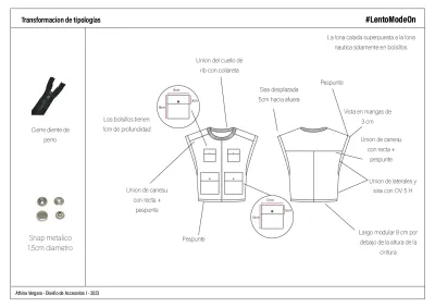 Diseñare la ficha técnica de la prenda que quieras confeccionar