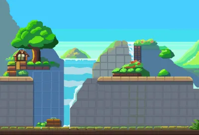 Hare escenarios y tilesets pixel art para ti