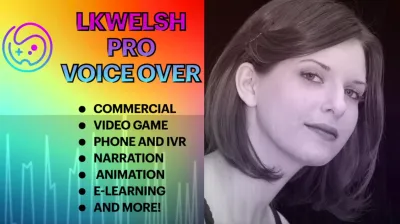 Locución femenina profesional con calidad de estudio.