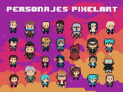 Creare para ti personajes pixel art simples y los animare