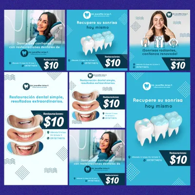 Diseño gráfico de 5 POST para redes sociales