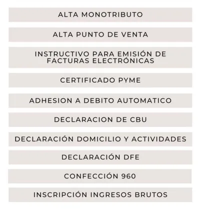 Alta de monotributo, impuestos