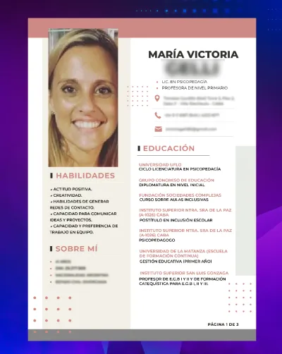 CV profesional - Curriculum vitae