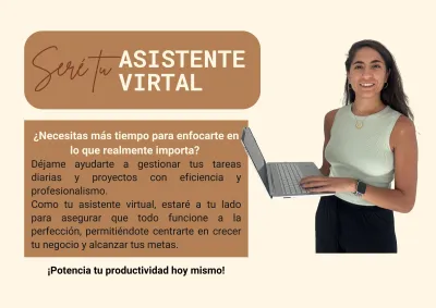 Te ayudaré a potenciar tu negocio a través de asistencia virtual remota.